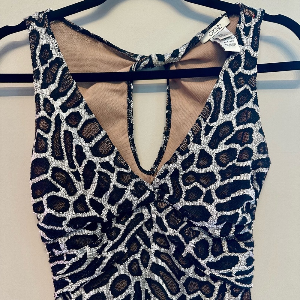 Cache Xs Metallic Animal Print Patterned Tank Top… - image 4
